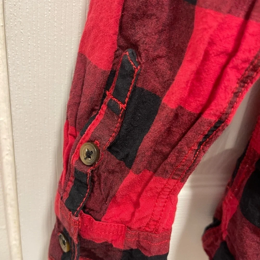 Tommy Bahama Red and Black Checkered Shirt